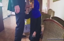Arab babe sucked her boss cock
