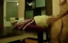 Muslim girl fucked after dinner